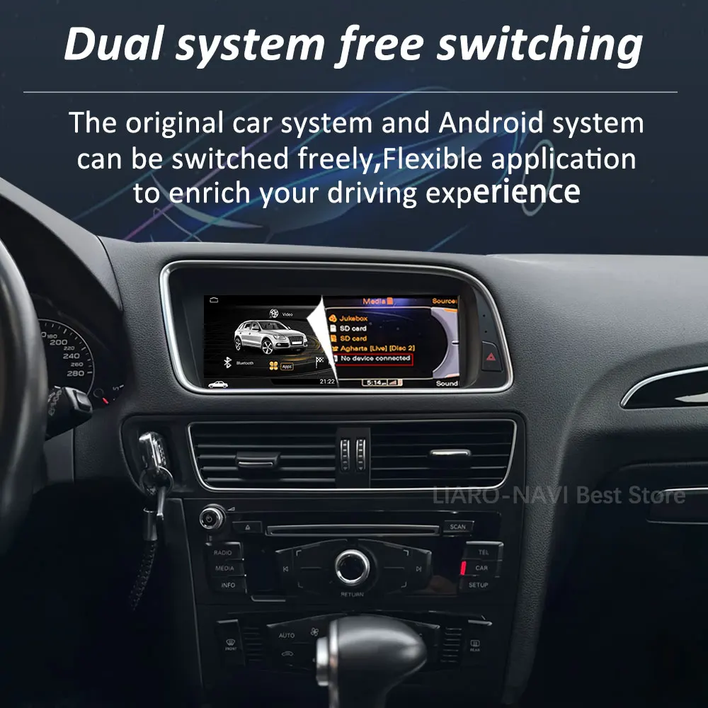 Android 16 for Audi Q5 2008 - 2017 HD Screen Car Radio Video Multimedia Player 8.8 inch BT 4G Carplay DSP Stereo WiFi Auto Tools