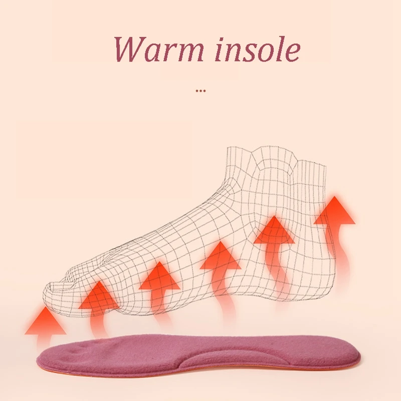 Feet Warm Memory Foam Arch Support Insoles for Women Winter Self Heated Thermal Insoles for Sports Shoes Self-heating Shoe Pads image 3
