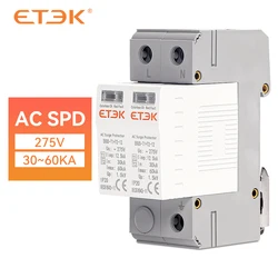 ETEK SPD AC House Surge Protective Device 275V Protector Arrester Protection Type T1+T2 2P 4P 20KA~40KA 1P+N 3P+N  EKU5