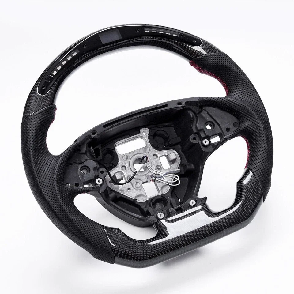 

Carbon Fiber LED Sport Steering Wheel Fit For Chevrolet Corvette C7 ZR1 2014-2019 Perforated Leather Steering Wheel Accessories