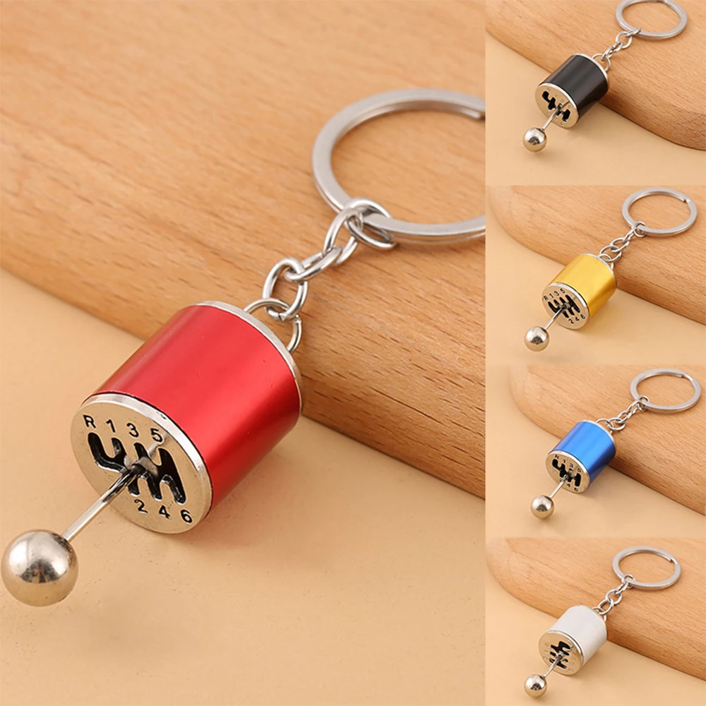 Creative Keychain & Keyring Silver Color Multicolor Car Gear Shift Manual Transmission For Women Men Car Keyring Handbag Gift