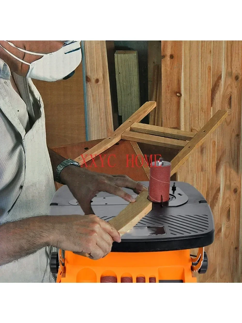 Vertical Drum Belt Wood Sander Oscillating Spindle Sander  Woodworking Grinding Tools Polisher 2000RPM