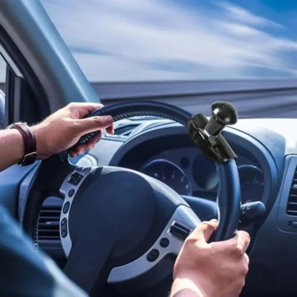 

Electroplated Craft Universal Steering Wheel Assist Knob Non Slip Texture Smooth Surface Steering Booster Corrosion Resistance