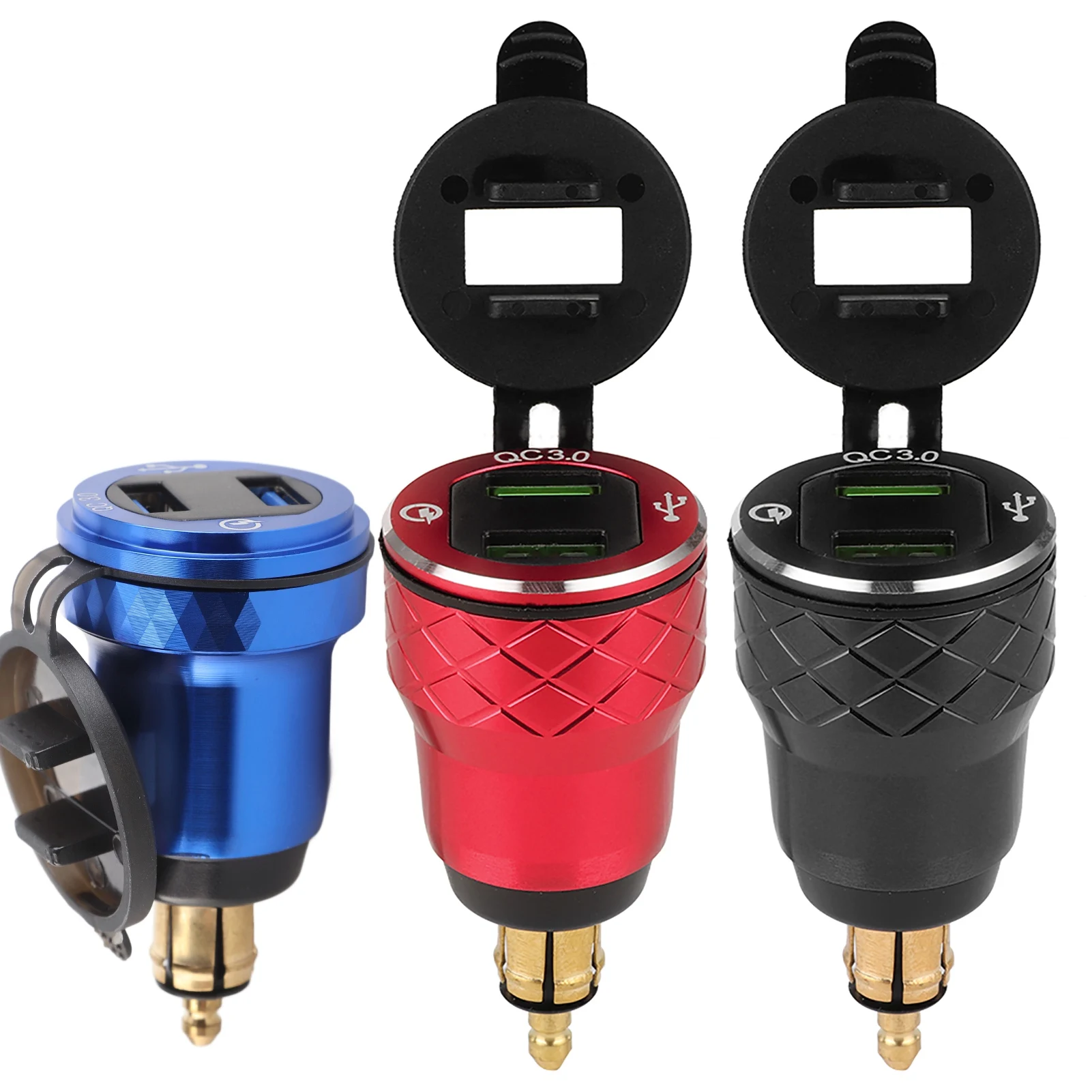 

USB Socket 12V‑24V Motorcycle USB Port Power Socket with LED Display Motorcycle USB Port USB Socket USB Power USB Char