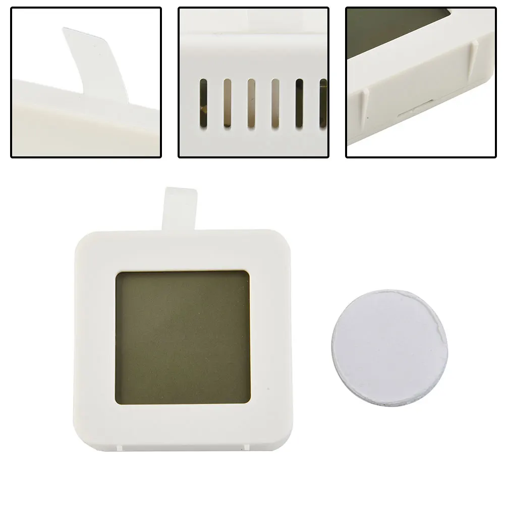 Indoor Thermometer LCD Smart Hygrometer High Precision Sensor Hygrometer 1.77x1.77x0.63 In Electronic Temperature Humidity Meter
