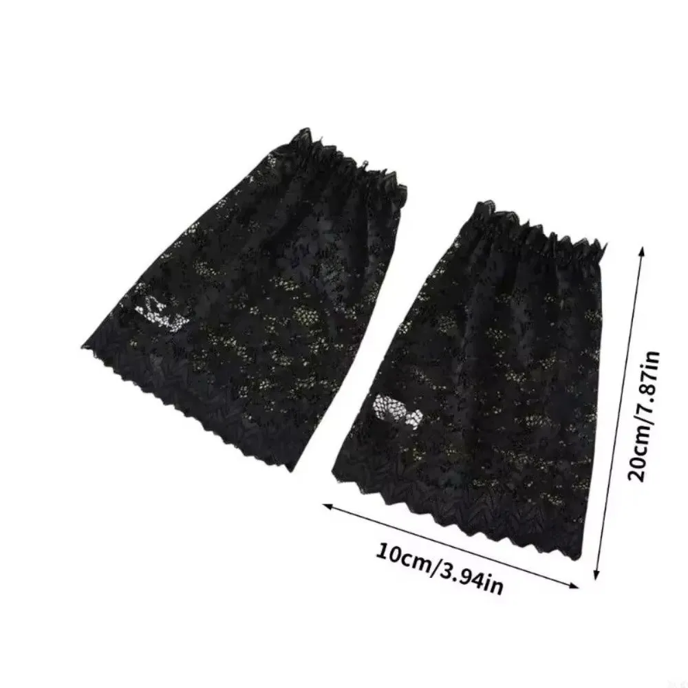 Picture 7: Casual Solid Color Lace Floral Cuffs Bell Sleeves Stretchable Fake Sleeves Mesh Flower Wrist Accessories Female Fashion