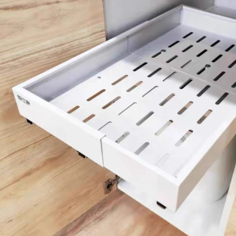 

Four‑Sided Telescopic Basket, Deep Cabinet Pull‑Out Organizer, Slide‑Out Shelf, Drawer‑Style Telescoping Rack For Pantry Neat
