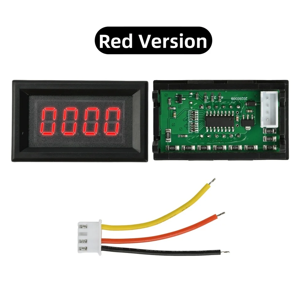 0.56 Inch 4 Digit LED Dual Range DC Voltmeter 0-100V 100-3800V Auto Switching High Voltage Meter For Industrial Testing Equipmen