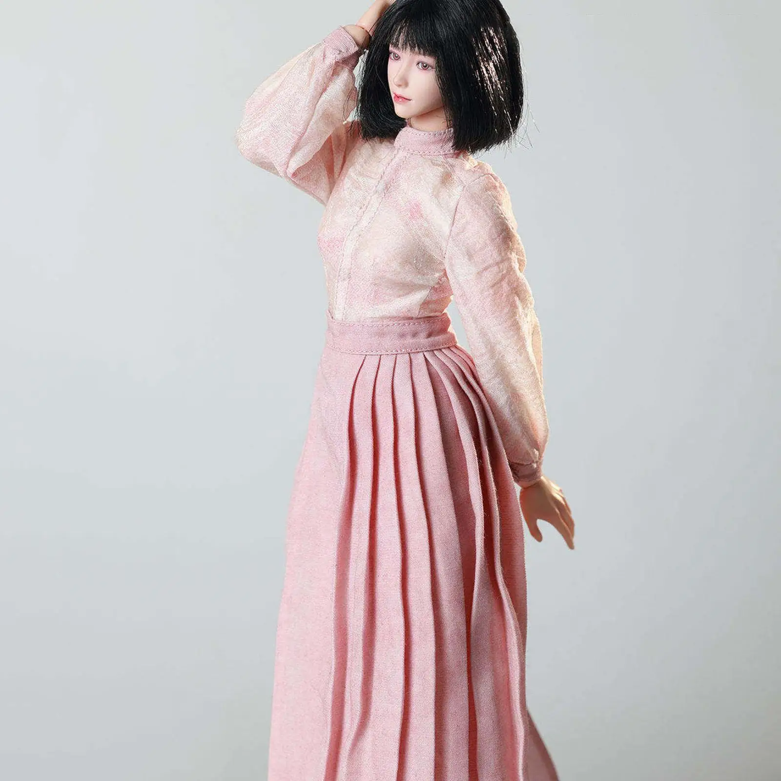

1 6 Action Figure Clothes Shirt Long Skirt Women Miniature Clothing Accessories for Dolls Figures Body Decor