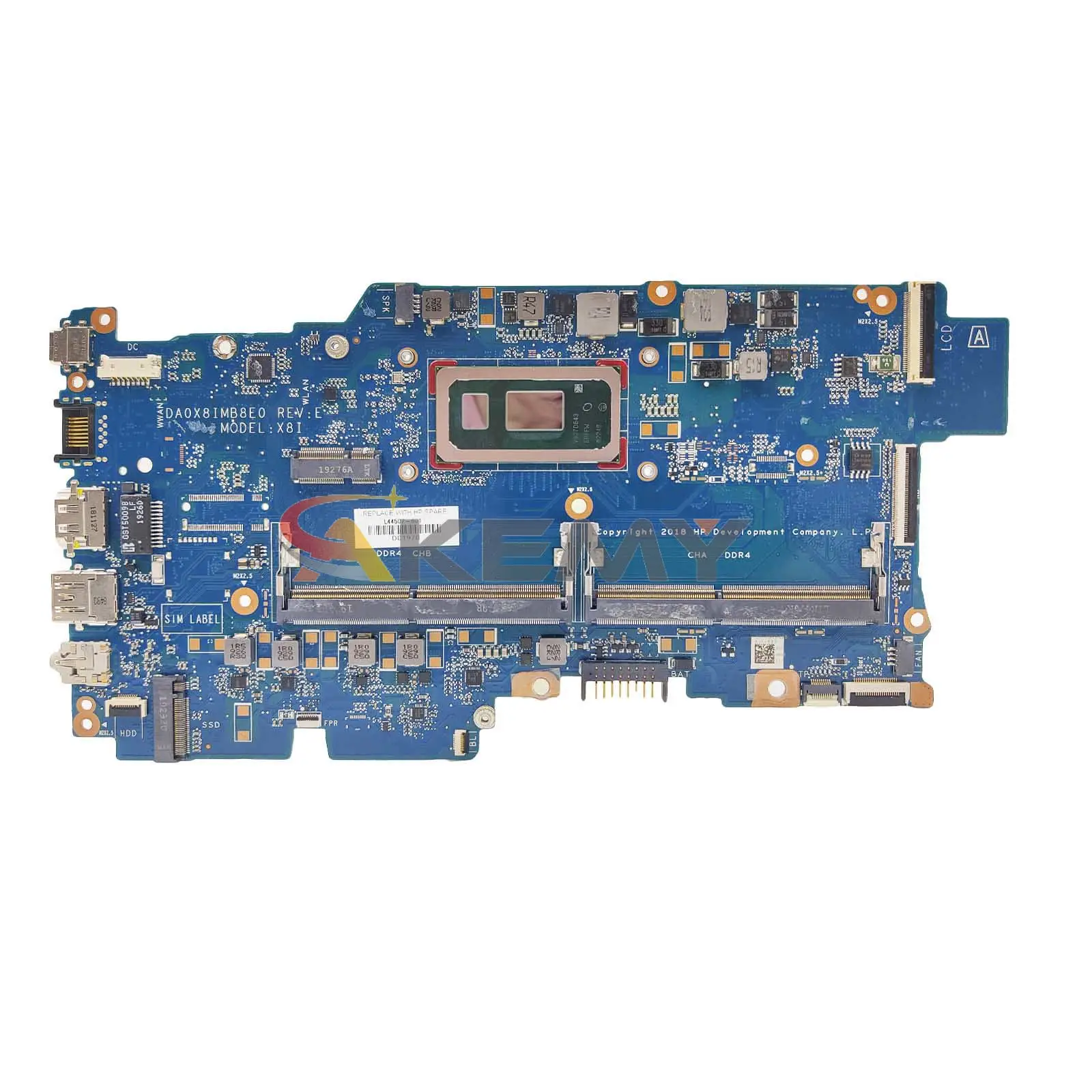 Imagem -04 - Akemy Da0x8imb8e0 Placa-mãe para hp 430 g6 L44502001 L44504-001 L44505601 Laptop com i3 i5 i7 8ª Cpu Ddr4