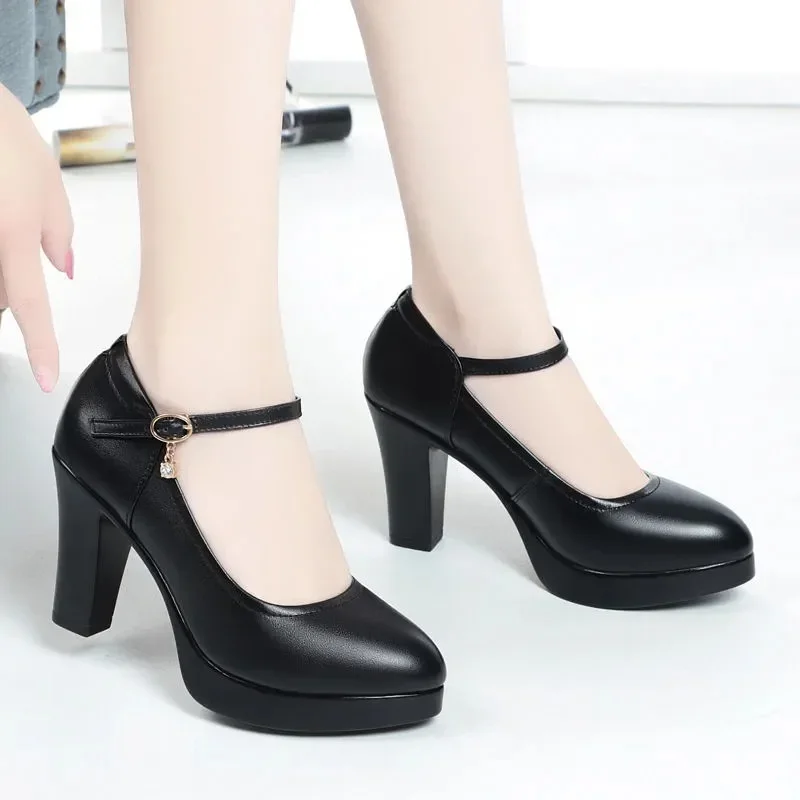 Moda nueva elegante/cómoda fiesta Pu boda tacones altos Primavera/otoño Rhinestone Sexy Zapatos de Mujer para graduación Zapatos Mujer