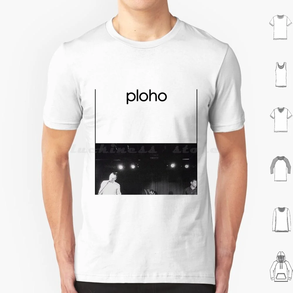 Ploho Cover Art T Shirt Cotton Men Women DIY Print Ploho Russian Music Molchat Doma Doomer Block Aesthetic Soviet Union Minimal