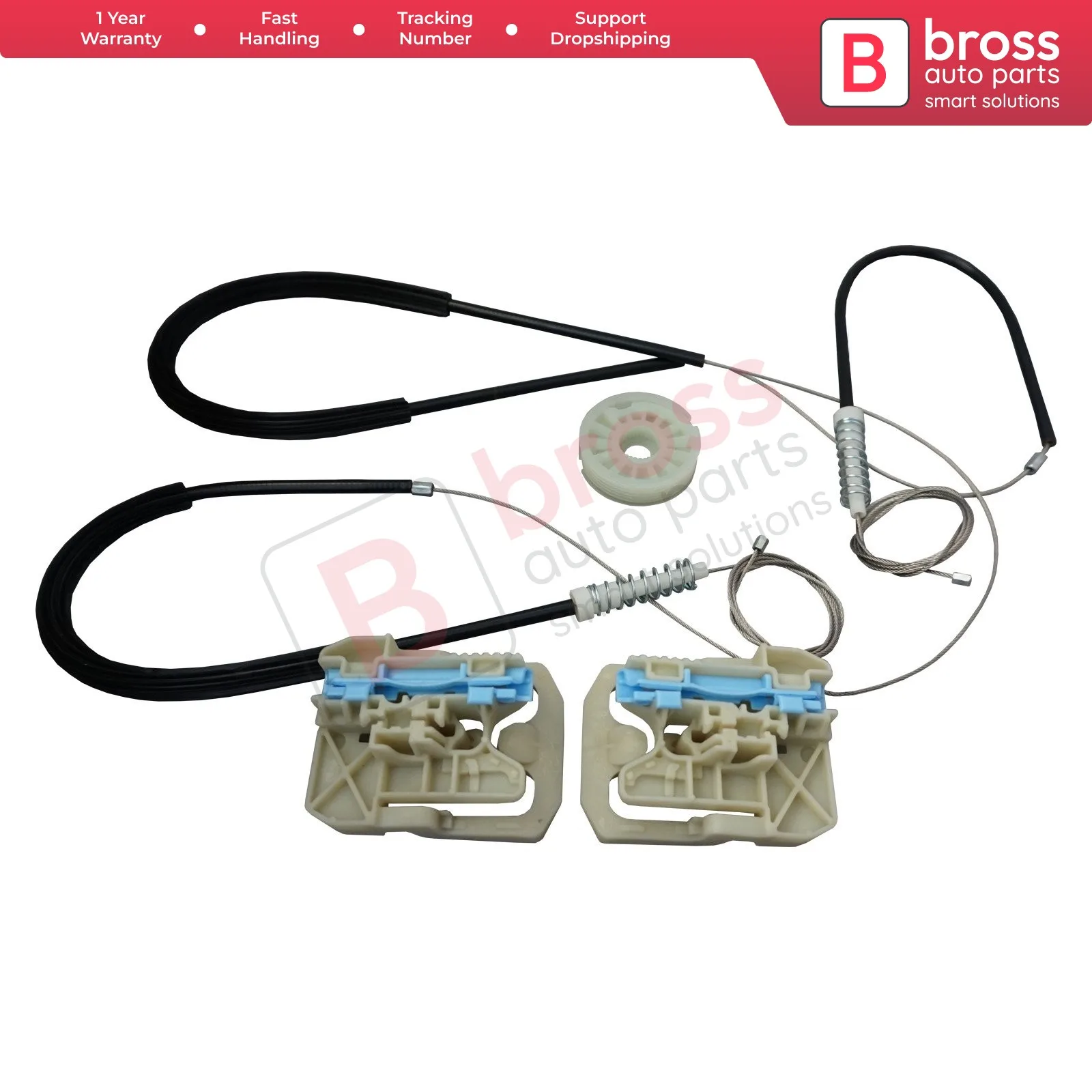 BWR5169 Window Regulator Set Repair Front Right Door 8 K0837462 for A4 Base 2009-2011; A4 Quattro 2009-2011; s4 Base 2009-2011