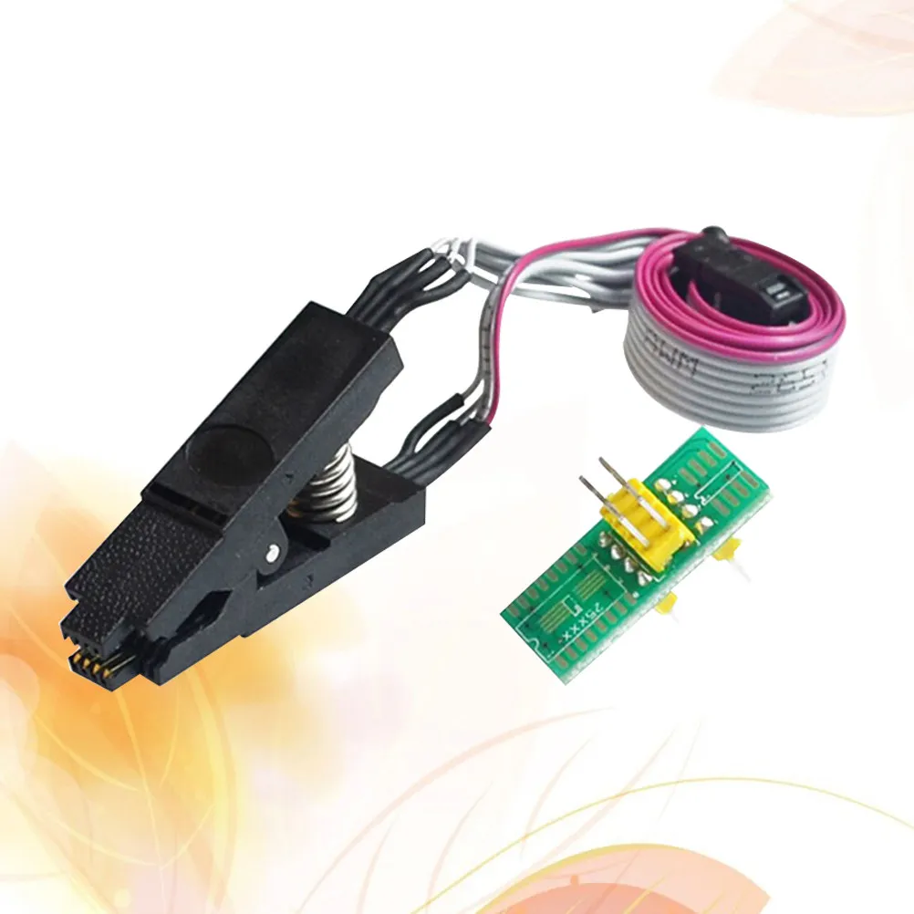 Sop8 Bios Chip Test Clip Universal Burning Clip for 1.27mm Pitch Sop Sop Narrow Body Dip-8 Ic Programmer Adapter