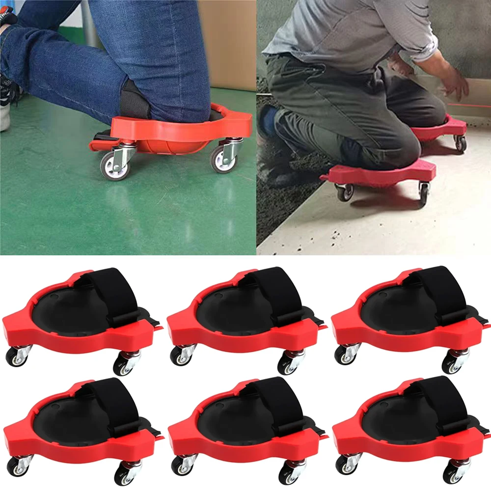 2 teile/schachtel Knie Schiebe Schutz Pulley Schiebe Knie Pads Fliesen Boden Fliesen Nähte Universal Holzbearbeitung Räder Mobile Kneeblades