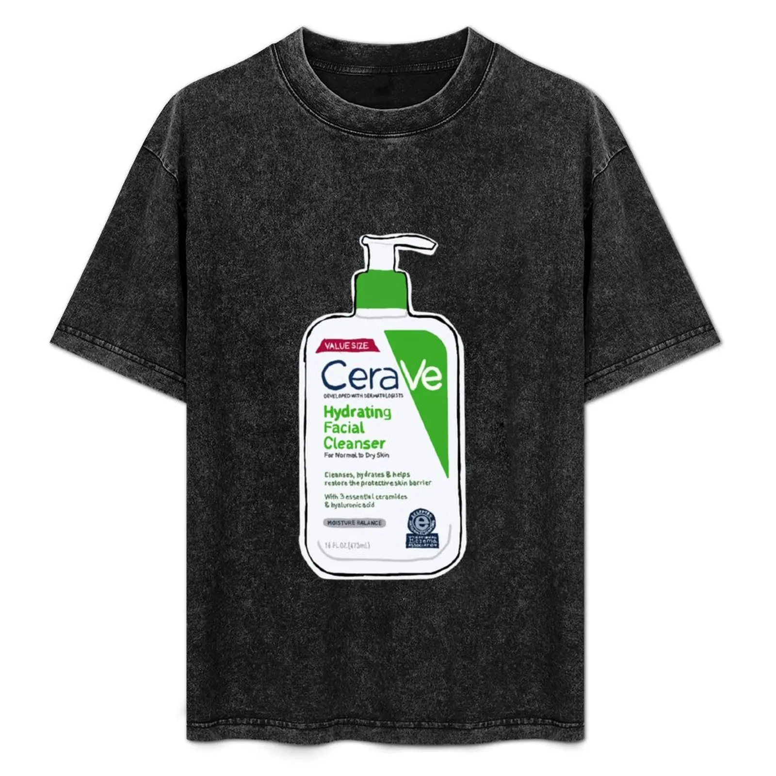 Camiseta CeraVe Hydrating Cleanser, camiseta informal holgada para uso diario