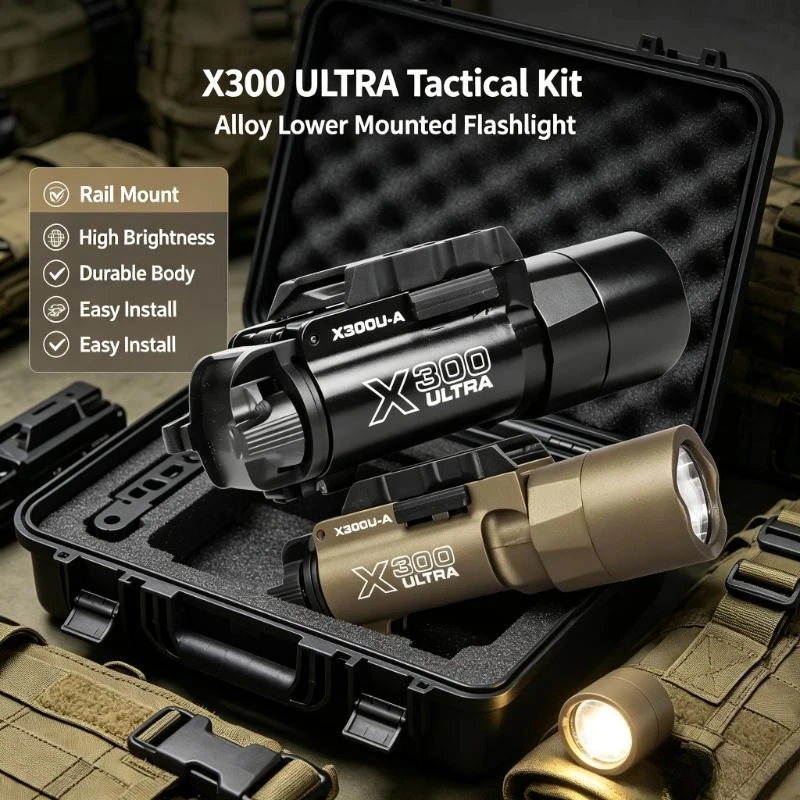 Portable Outdoor Alloy Flashlight With Strobe Light 500 Lumens Matches X300U X300 Ultra X300U-A For Hobby Equipment Setup