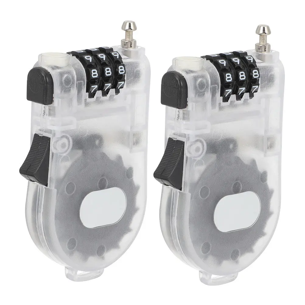 

2Pcs Compact Bike Lock Three Digit Dial Lock for Bicycle Scooter Motorcycle Snowboard Skateboard Luggage Sport Accessories Safe