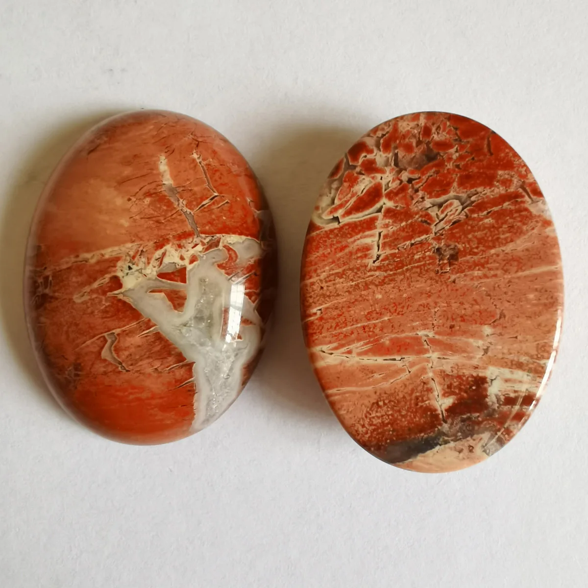 30x22MM Natural Breciated Jaspe r Stone Bead Oval Cabochon CAB GEM Jewelry Making (2pcs/lot) H194