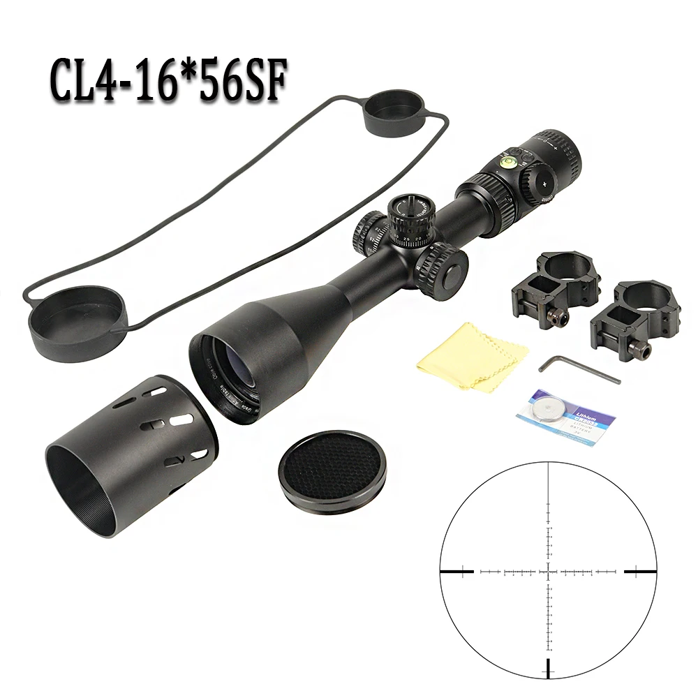 CL4-16*56SF Optics Sight For Hunting Tactical Riflescope Airsoft Sniper Sight Scope Cross Reticle High Definition