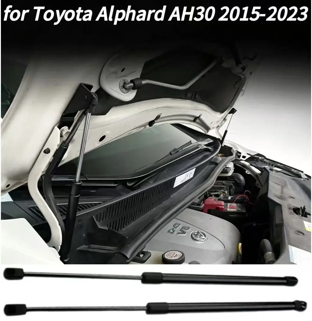 2PCS Front Hood Gas Struts for Toyota Alphard Vellfire AH30 2015-2023 Bonnet Lift Support Shock Absorber