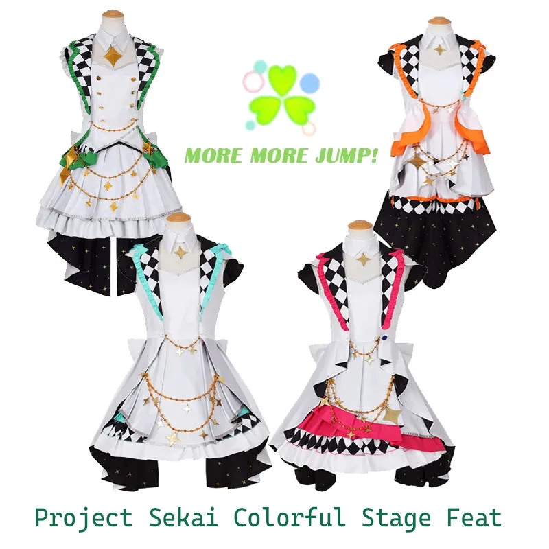 New Project Sekai Colorful Stage Mikuu Cosplay Costume Wig Megurine Luka Megpoid Gumi More Jump Kawaii Dress Girls