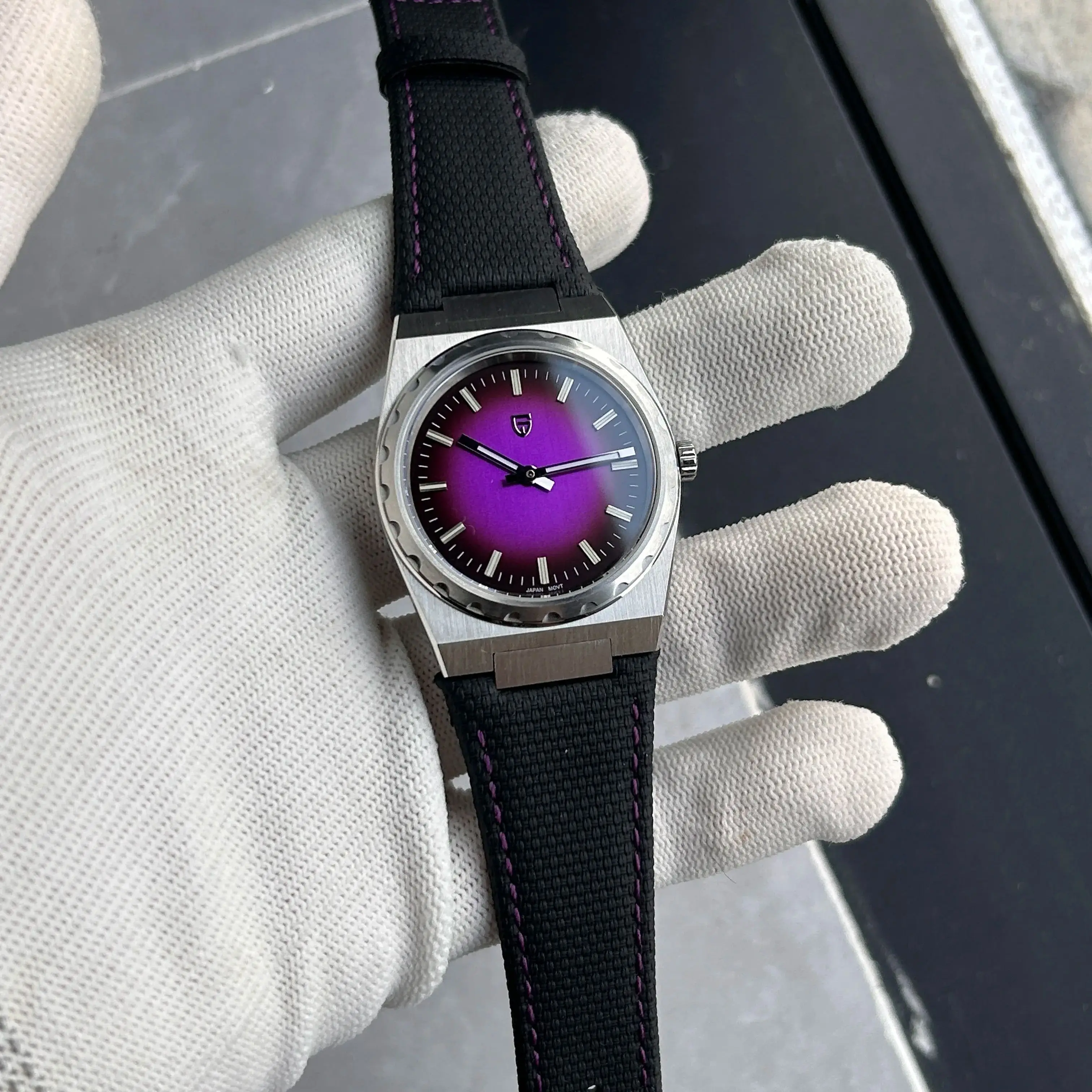 

2025 PAGANI DESIGN New Purple Men Quartz Watches Ultra-Thin 7mm Series 222 Sapphire Stainless Steel Waterproof Watches for Man