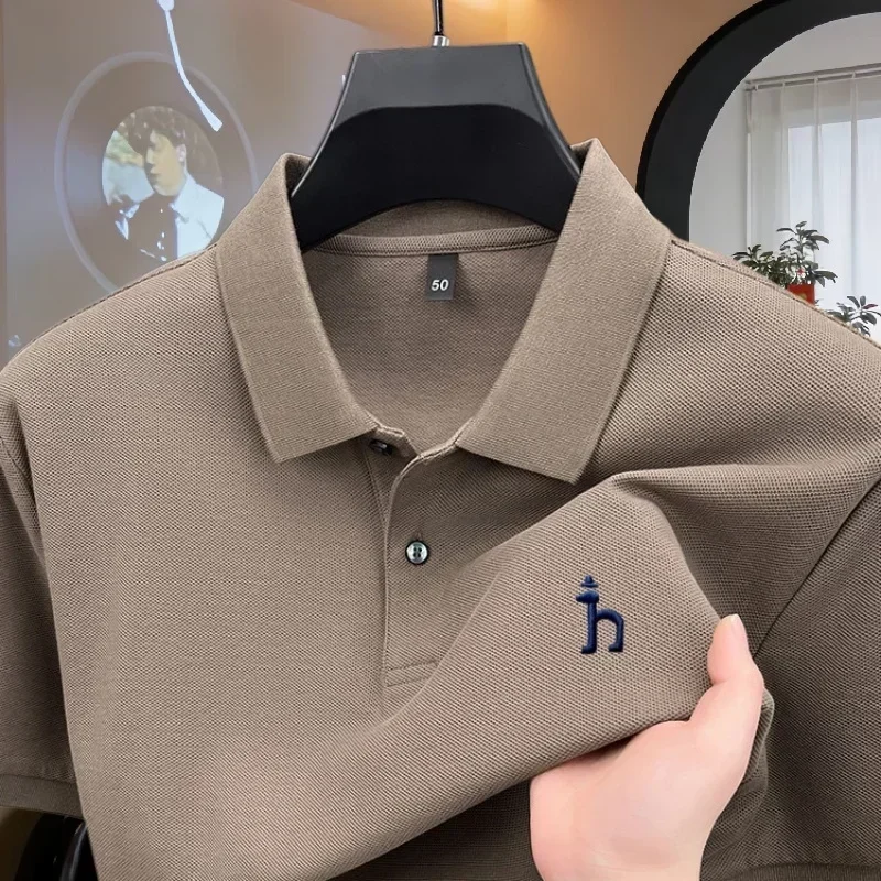 100% reine Baumwolle, hochwertiges Marken-Poloshirt für Herren, kurzärmelig, Sommermode, exquisit gesticktes Golf-Oberteil, lässiges T-Shirt. ﻿ – Detail 33