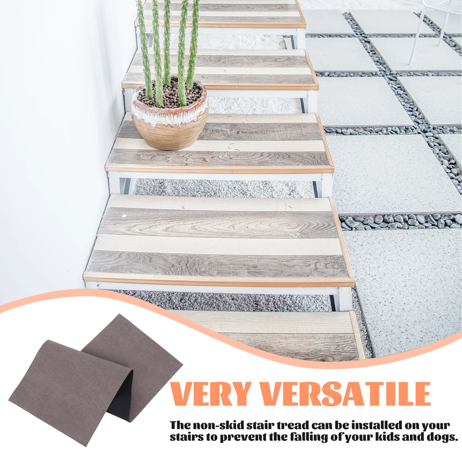 

Polyester Stair Tread Pads Non-Slip Carpet Mats 26x75cm Washable Step Rugs for Wooden Steps Indoor Stair Runner