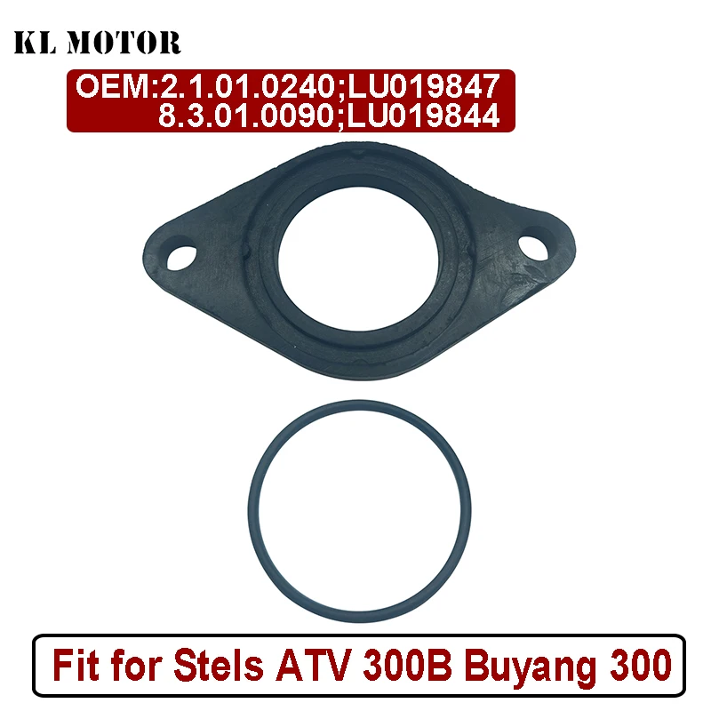 Intake Manifold Joint Gasket with O-ring For Stels ATV 300B Buyang 300 2.1.01.0240 LU019847 8.3.01.0090 LU019844 Joint Gasket