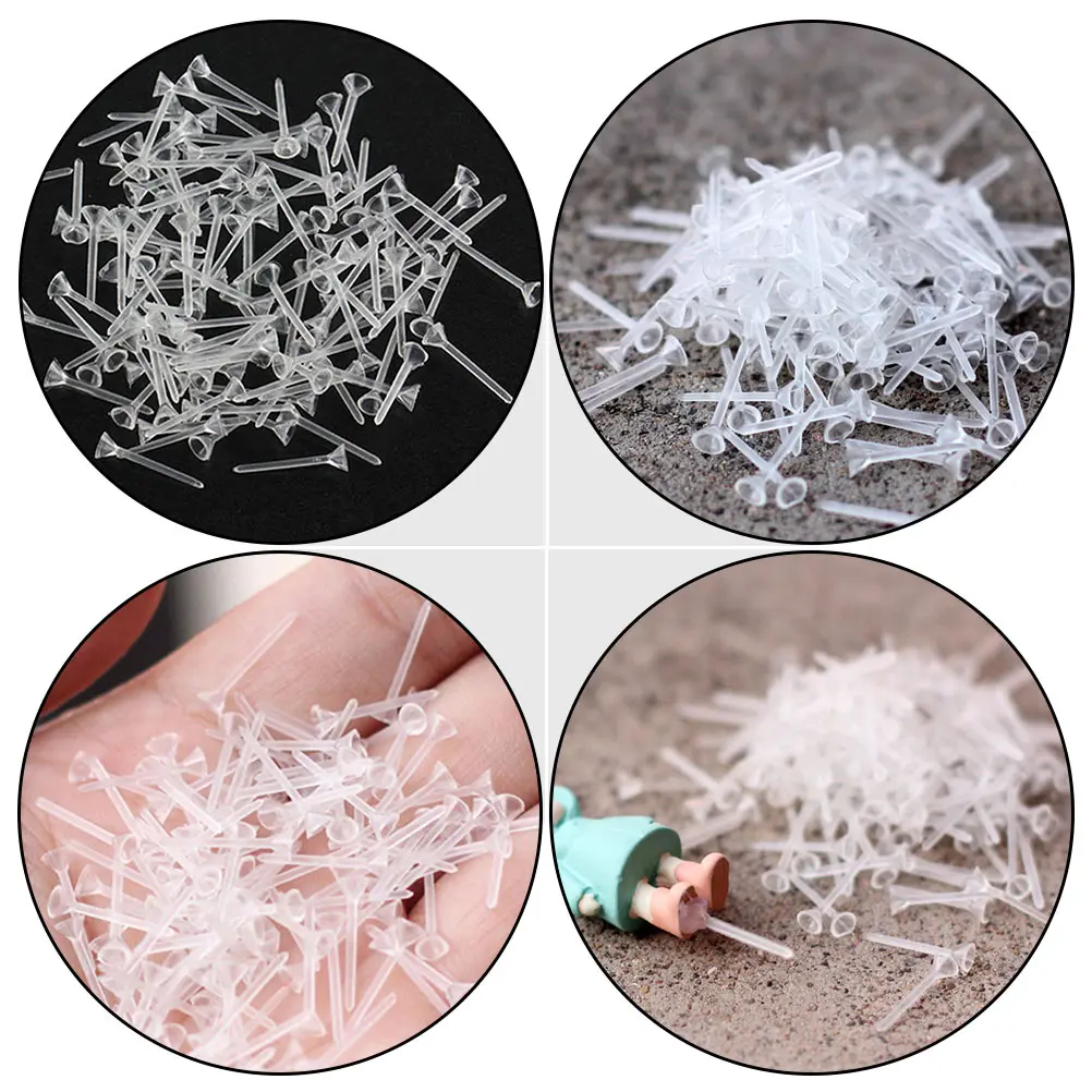 

1000 pcs Fixed Needle Stick Transparent Mini Plastic Fixed Bar Durable Garden Accessories Craft Ornaments for Micro Landscape