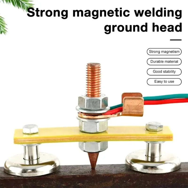 ZEXEF Welding Magnet Double Head Magnetic Welding Bracket Mechanical Maintenance Grounding Clamp Iron Head Grounder