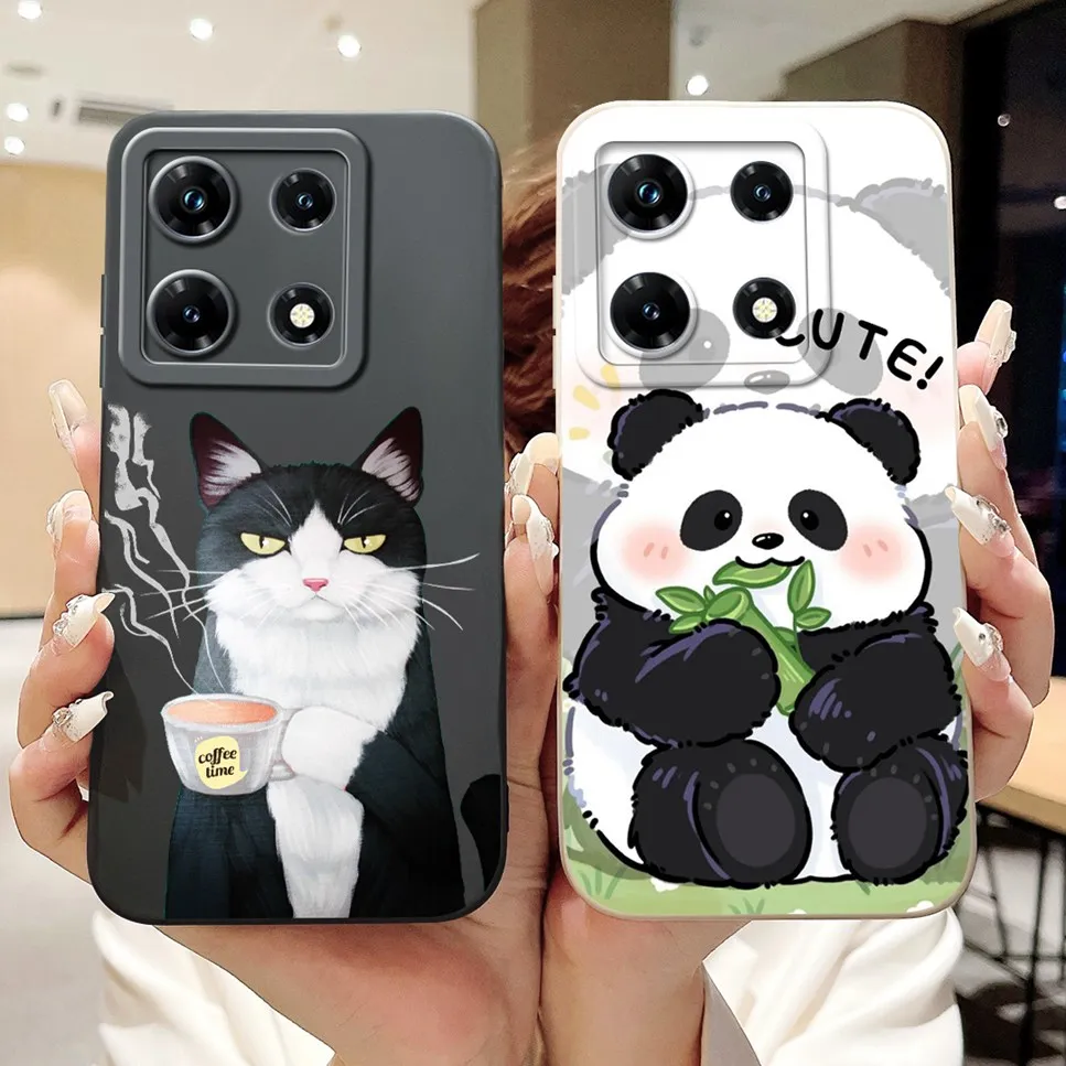 For Infinix Note 30 Pro 4G Case X678B Cute Cat Panda Pattern Soft Silicon Cover For Infinix Note 30 VIP Phone Case Bumper Funda