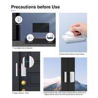 HLZS-Tuya Zigbee Door Sensor Window Sensor Wireless Smart Door Sensor Alarm Support Home Security&Automation