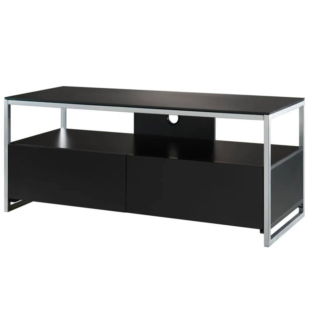 Two Drawers TV Wall Unit With Metal Frame Tv Stand Cabinet Living Room Tv Stand