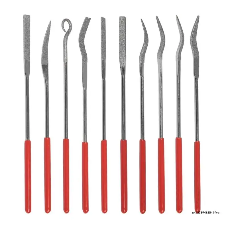 10Pcs 3x140mm Diamond Needle File Set Hand Tools For Fine Filing Polishing Files