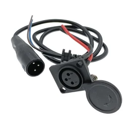 Canon-3Pin Masculino cabo de interface plugue, conector de carga, 2 fios conector, tomada fêmea para bicicleta elétrica equilíbrio carro e bicicleta