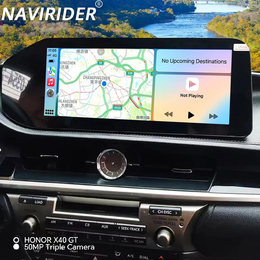 12.3inch Android 14 Navi Car Multimedia Video Player Qled Screen For Lexus ES ES300 ES250 ES350 ES300h 2013-2017 4G HU Stereo