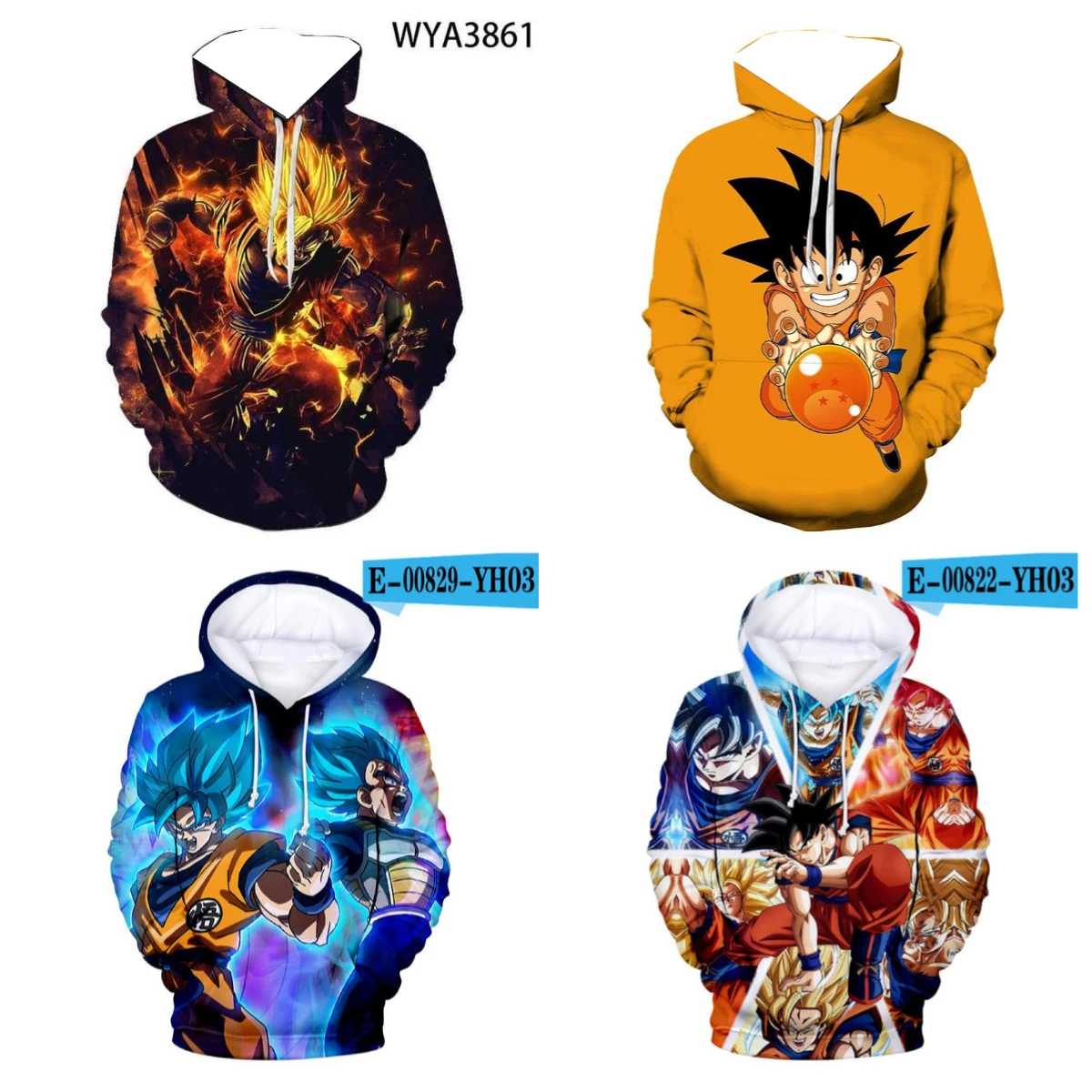 

Осень-зима 2025: хит продаж, новая анимационная толстовка с капюшоном и 3D принтом Dragon Ball, уличная повседневная толстовка с капюшоном