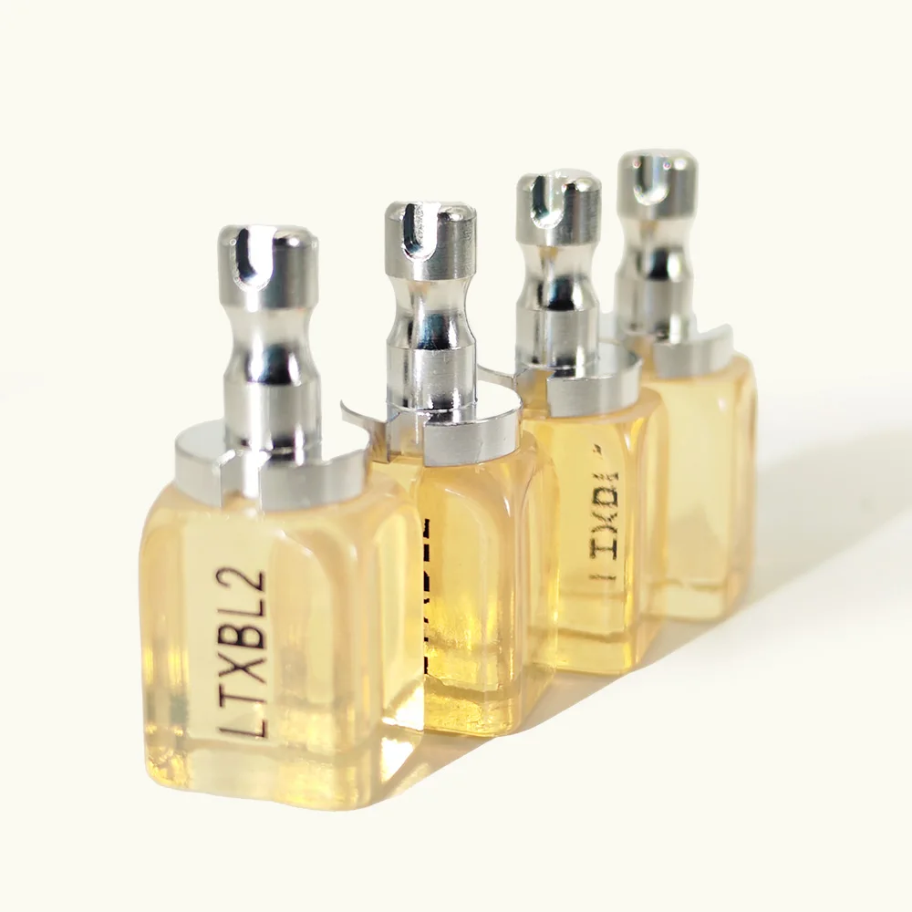 

5pcs/Box Amber Aesthetic Lithium Disilicate Ceramic Blocks, High Translucency for Dental CAD/CAM Crown & Veneer, e.max Type