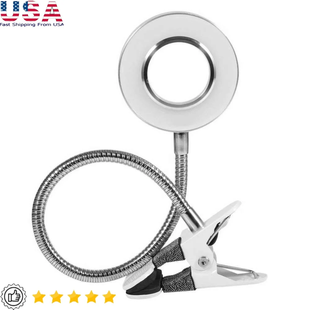 

Clip On LED Desk Lamp with Clamp Flexible Gooseneck USB Charger Night Reading Nail Art Makeup Salon Light Various Occasions