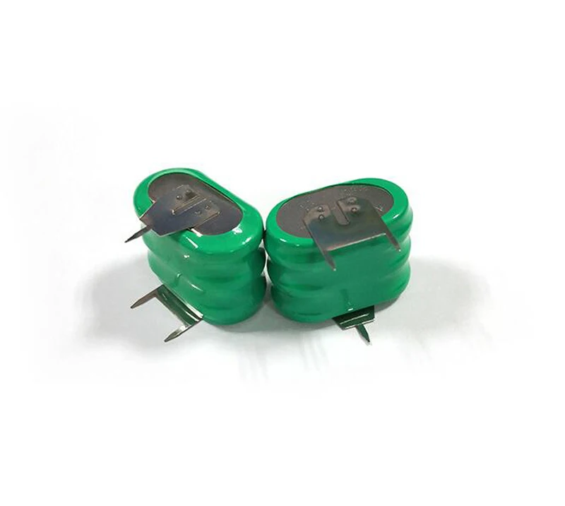 80pcs/lot 3.6V 120mah 3.6V/120H Rechargeable Ni-MH Button Battery with Pins For Walkie-talkies Cordless Telephone Batteries Cell