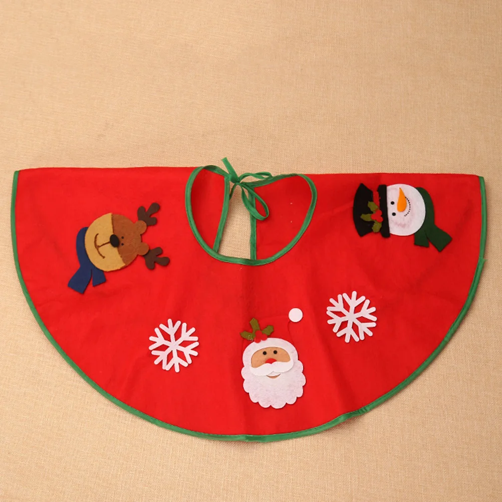 

Christmas Skirt Decorative Bottom Cover made Safe Xmas Tree Skirt Festive Atmosphere Indoor Outdoor Present Pile Elegant