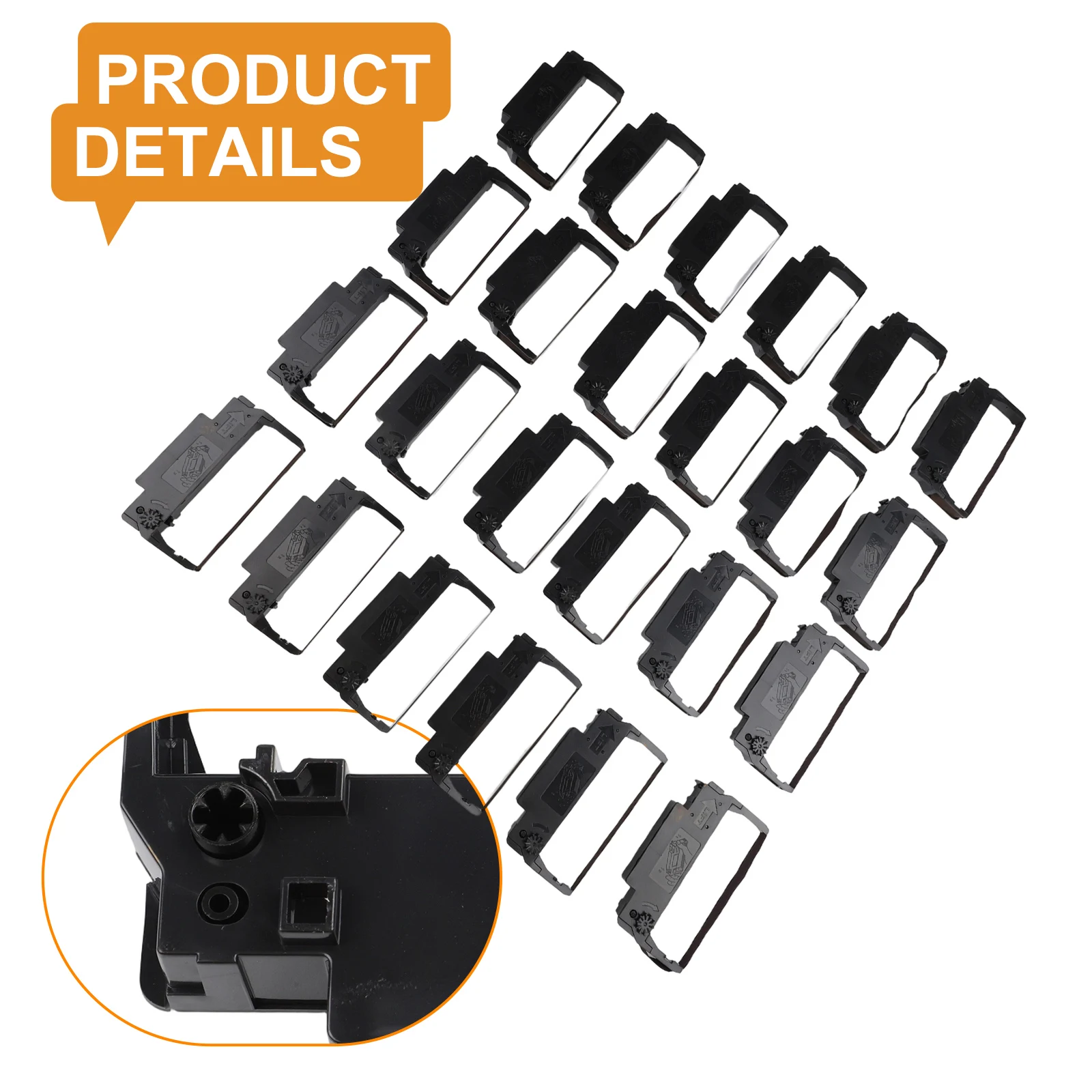 ERC303438 BR Printer Ribbon Compatible with NK506 ERC30 ERC38 for POS Printers Pack of 24 Naked Bags Black Purple Red