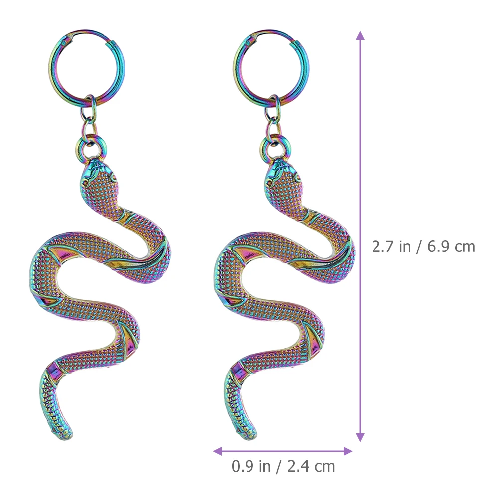 

Snake Earrings Costume Jewelry for Women Dangle Vintage Metal Alloy Hanging Miss