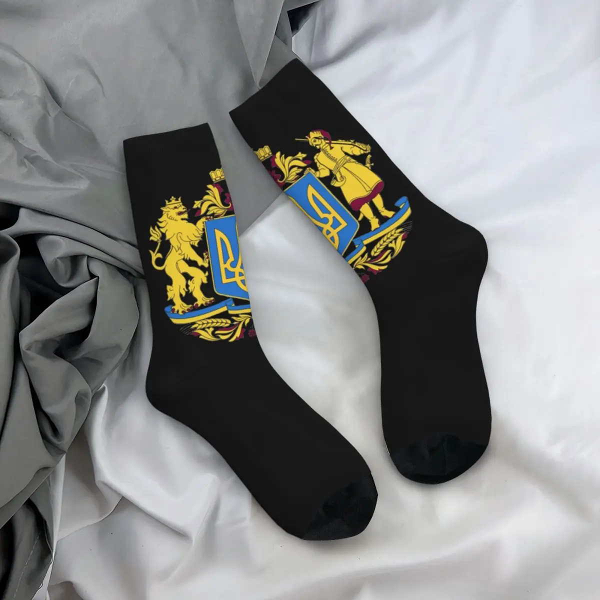 Autumn Winter Fashion Unisex Ukraine Flag Socks Ukrainian Non-slip Basketball Socks