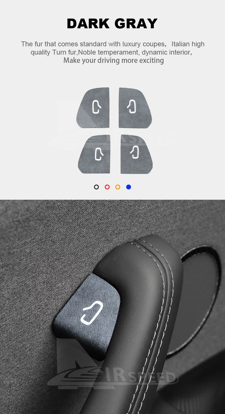 Für Tesla Model Y 2025 2026 Italienisches Premium-Wildleder Juniper Model 3 Highland 2024 2025 2026 Türschalter-Verkleidungs-Aufkleber – Detail 12