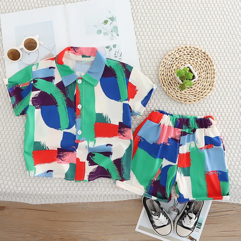 Summer Camo Baby Boy Clothing Set - Short Sleeve T-shirt And Shorts Toddler Boys Fashion Casual Outfit Infant Kids' Clothes