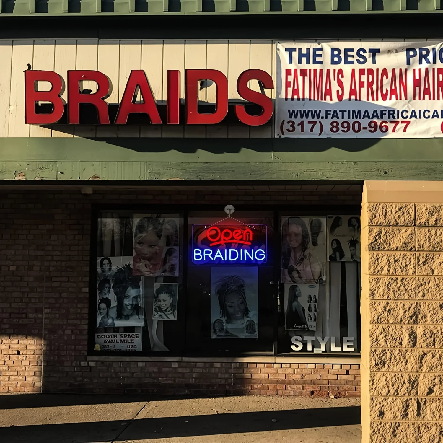 오픈 브레이딩 네온사인 (사업용) 초고휘도 LED 사인 (헤어 살롱, 이발소, 뷰티샵, 윈도우 디스플레이용)