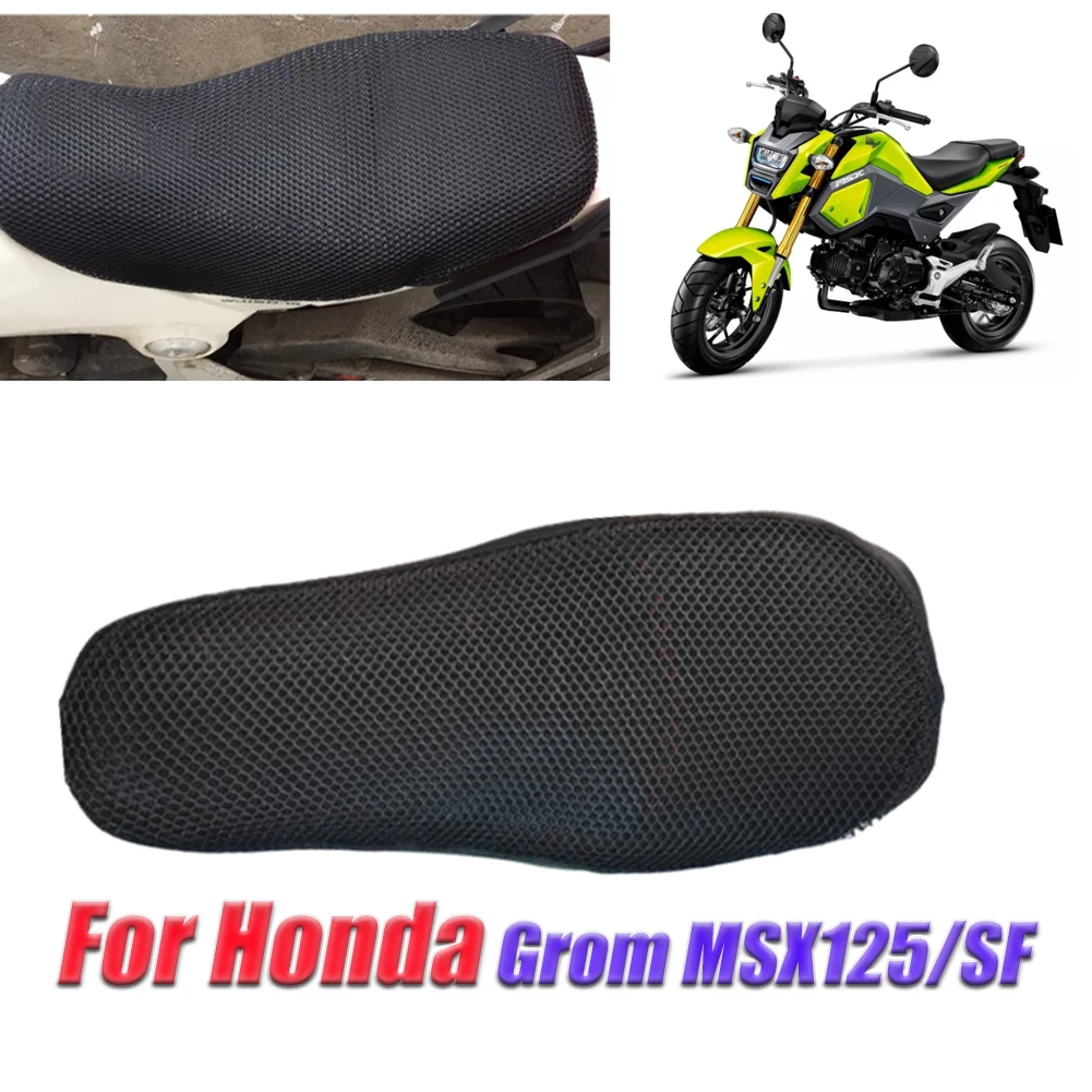 Motorcycle 3D Breathable Mesh Seat Cushion Cover Protector Seat Cover For Honda MSX125 Grom MSX 125 SF 125SF Msx125sf